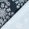 French Terry Sweat d’été Fleurs de givre Tissu bordure | Glitzerpüppi – bleu nuit/blanc,  thumbnail number 4