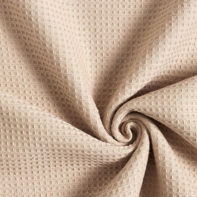 Tissu éponge/Nid d’abeille Uni – taupe clair,  image number 4