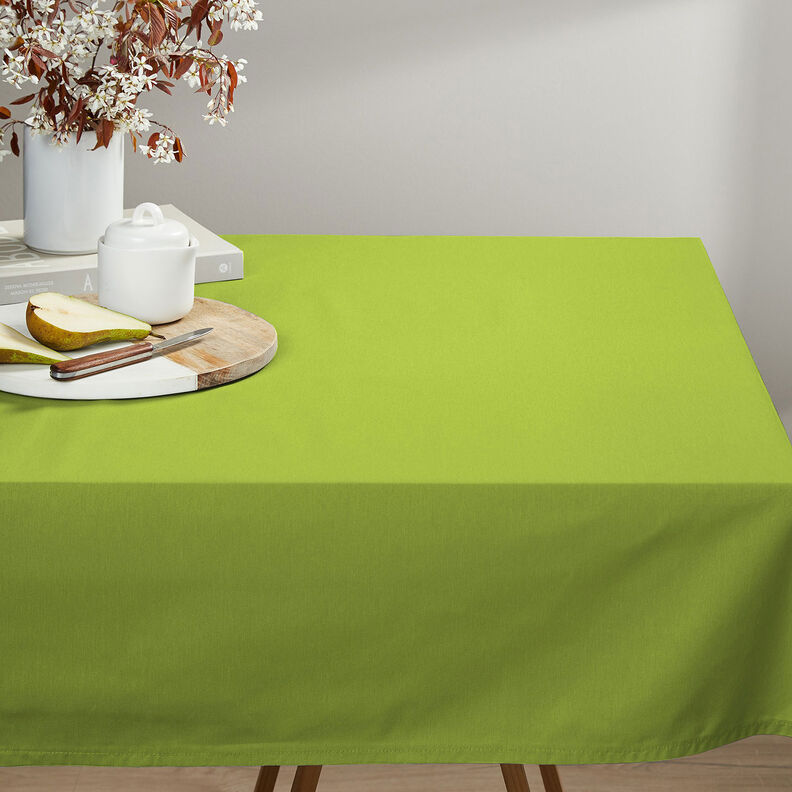 Tissu en coton Cretonne Uni – vert pomme,  image number 5
