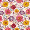 Tissu en coton Cretonne Fleurs – rouge,  thumbnail number 1