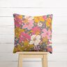 Tissu en coton Cretonne Grands motifs de fleurs – gris bleu/rose vif,  thumbnail number 6