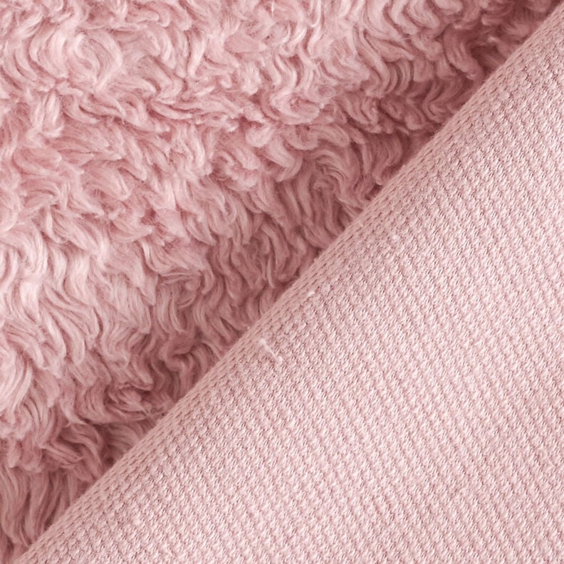 Sherpa Coton mélangé Uni – vieux rose,  image number 4