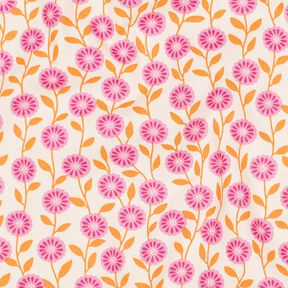 Popeline coton Fleurs d'été | Poppy Fabrics – rose/crème, 