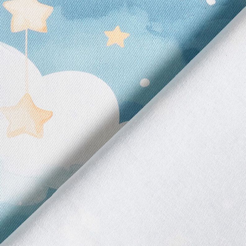 Tissu de décoration Sergé coton Mond und Sterne Impression numérique – bleu clair,  image number 4