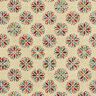 Tissu de décoration Gobelin Mandalas de petites fleurs – beige clair/rouge,  thumbnail number 1