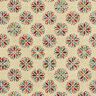 Tissu de décoration Gobelin Mandalas de petites fleurs – beige clair/rouge,  thumbnail number 1