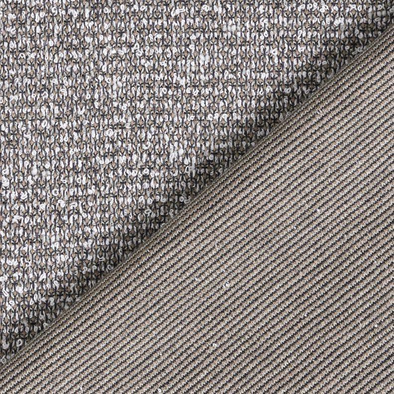 Tricot bouclé chiné – beige foncé/bleu nuit,  image number 3