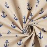Tissu de décoration Semi-panama Ancres – bleu marine/nature,  thumbnail number 3