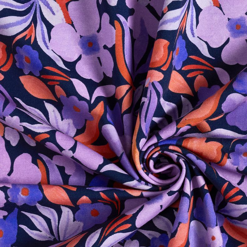 Softsweat Fleurs impression numérique – bleu nuit/lilas,  image number 3