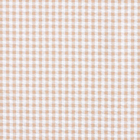 Seersucker Mélange coton à carreaux Vichy – beige, 