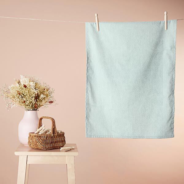 Tissu éponge douillet Bambou Uni – bleu aqua – Échantillon,  image number 6