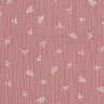 Tissu double gaze de coton Branche – vieux rose foncé/blanc,  thumbnail number 1