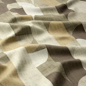 Tissu opaque Arcs abstraits – kaki/taupe clair, 