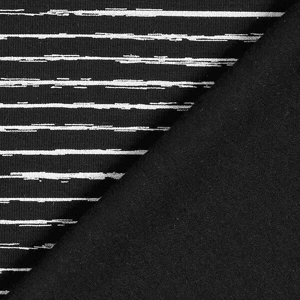 Jersey coton Bandes de gribouillage – noir,  image number 4