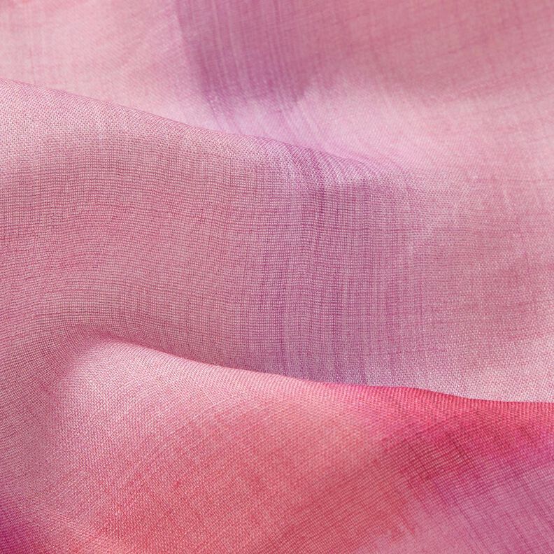 Mousseline ramie Carreaux batik – rose intense,  image number 3