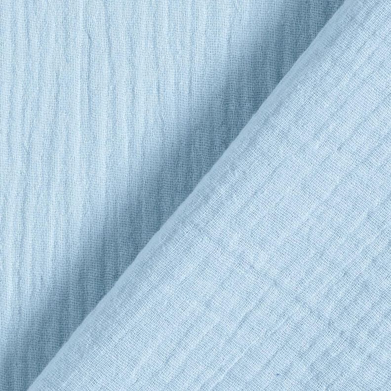 Tissu double gaze de coton – bleu bébé,  image number 4