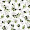 Tissu de décoration Panama Olives – blanc/noir,  thumbnail number 1