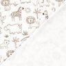 Jersey coton Animaux de la jungle dessinés – ivoire/chocolat,  thumbnail number 4