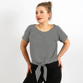 FRAU BILLE - Chemise à nœud décontractée avec manches retroussées, Studio Schnittreif | XS - L, 