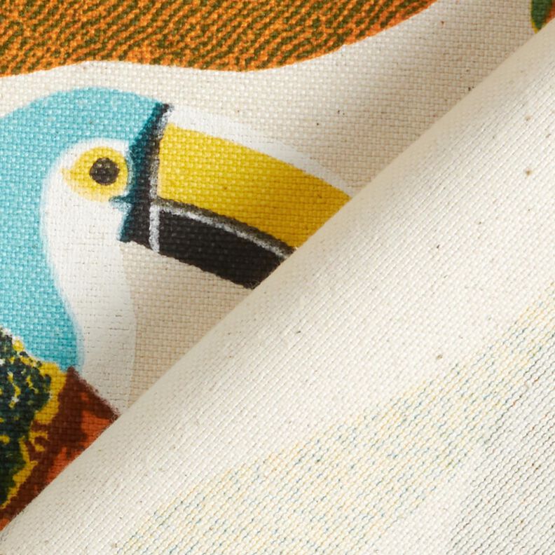 Tissu de décoration Panama Toucan – nature/vert,  image number 4