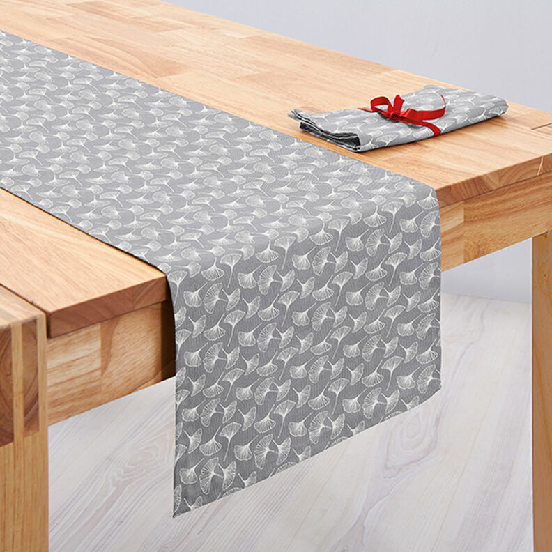Tissu en coton Cretonne Ginkgo – gris, image number 9