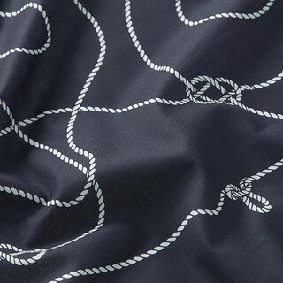 GOTS Batiste Nœud marin | Tula – bleu nuit, 