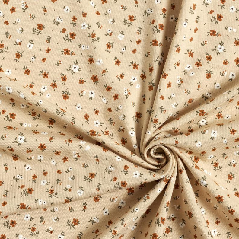 Jersey coton Mille-fleurs &ndash; sable,  image number 3