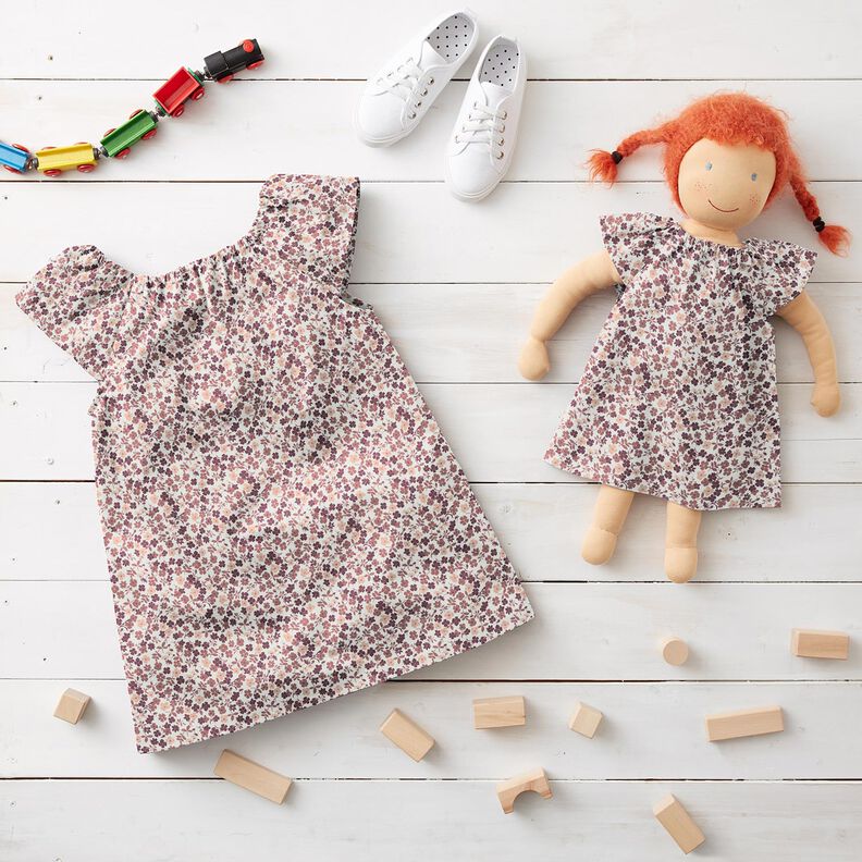 Jersey coton Mer de fleurs &ndash; blanc/lilas,  image number 6