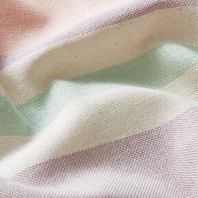 Tissu de décoration Semi-panama Mélange de rayures multicolores recyclé – lilas pastel, 