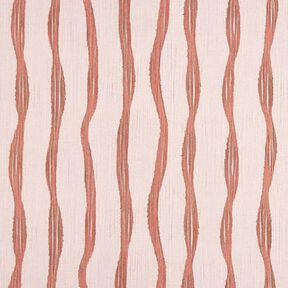 Tissu de d&eacute;coration Semi-panama Rayures ondul&eacute;es &ndash; rouge/ros&eacute;, 