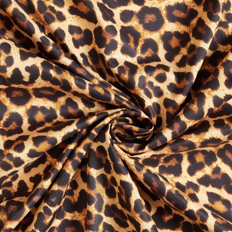 Tissu viscose Léopard – beige/noir, image number 3