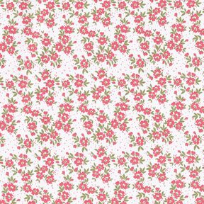 Popeline coton Blümchenmeer – rouge/blanc, 