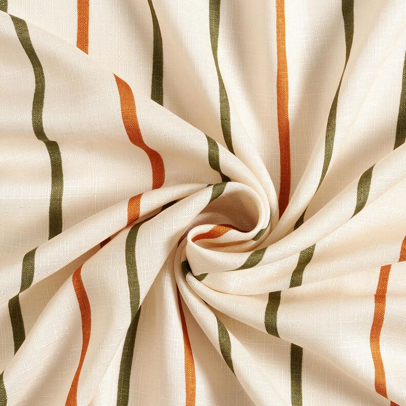 Tissu viscose structuré Rayures colorées – écru,  image number 3