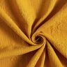 Tissu double gaze de coton Vrille florale ton sur ton – jaune curry,  thumbnail number 3