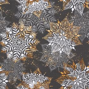 French Terry Mandala Magie d'hiver | Glitzerpüppi  – argent ancien/or ancien,  French Terry Mandala Magie d'hiver | Glitzerpüppi  – argent ancien/or ancien,