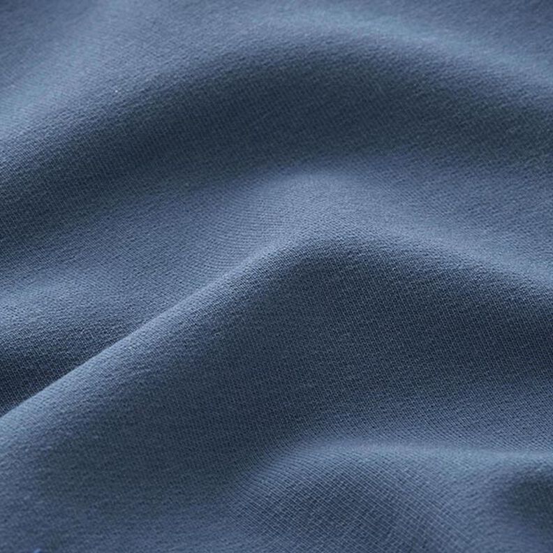 French Terry léger uni – bleu jean,  image number 4