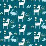 Jersey coton Lapin & Biche – pétrole,  thumbnail number 1