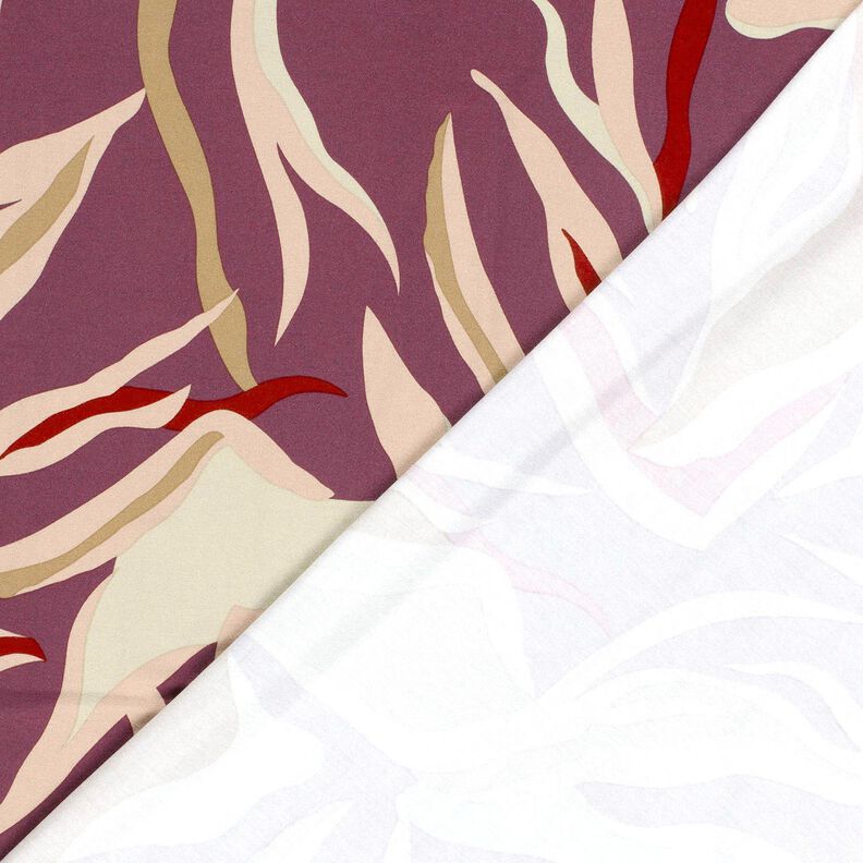 Jersey viscose vagues abstraites – aubergine/vieux rose clair,  image number 4