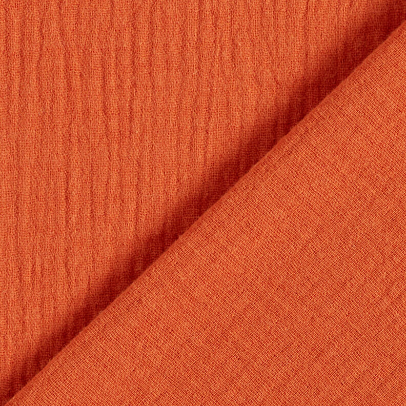 Tissu double gaze de coton – terre cuite,  image number 4