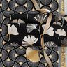 Tissu de décoration Jacquard petits éventails – noir/or,  thumbnail number 6