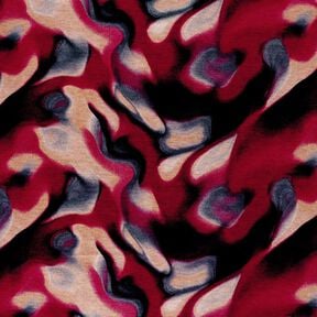 Jersey romanite Aurores boréales – rouge bordeaux/bleu acier, 