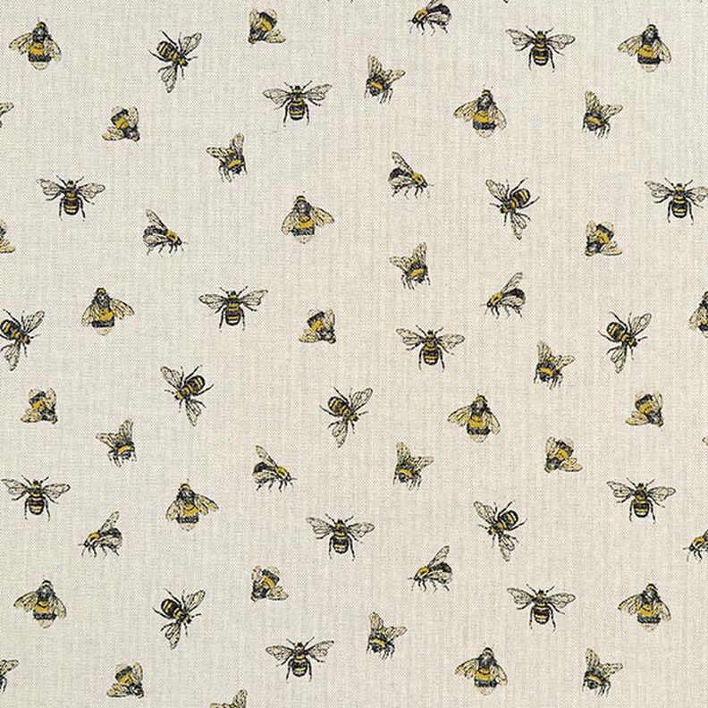 Tissu de décoration Semi-panama Petites abeilles – nature,  image number 1