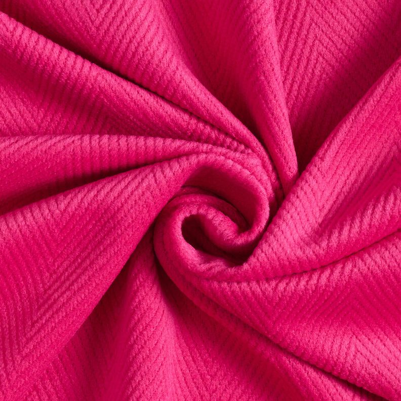 Tissu pour manteau chevrons larges – rose intense,  image number 1