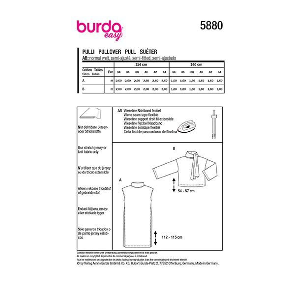 chandail | Burda 5880 | 34-44,  image number 9