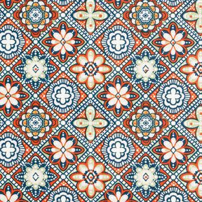 Coton enduit Tuiles artistiques – terre cuite/sauge, 