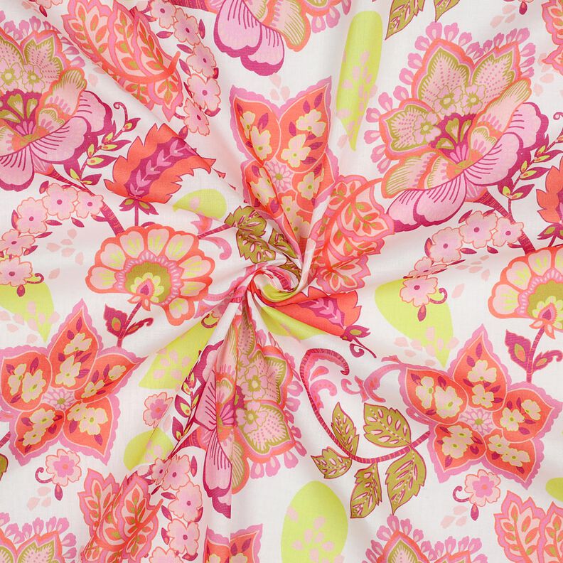 Voile de coton Stella | Nerida Hansen – blanc/corail,  image number 3