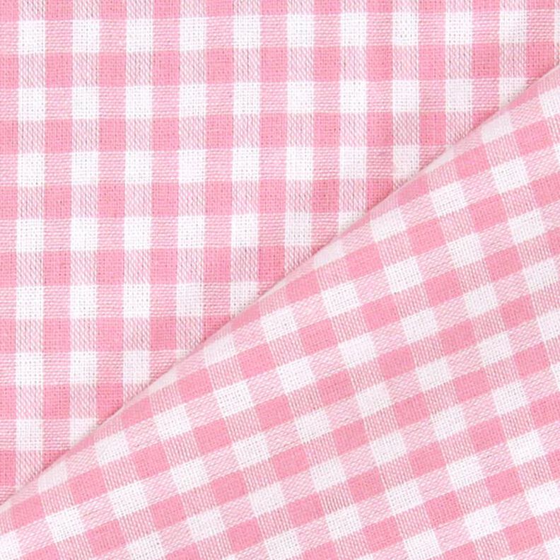 Tissu en coton Vichy à carreaux 0,5 cm – rose/blanc,  image number 3