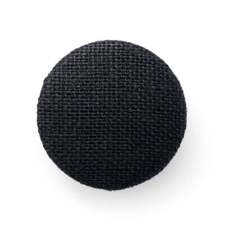 Bouton recouvert, Lin moyen – noir,  image number 1