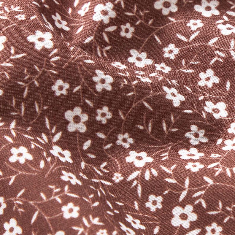 Popeline Mille-fleurs – bronze/blanc, image number 2