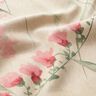 Tissu de décoration Semi-panama Fleurs de freesia – nature/myrtille,  thumbnail number 2